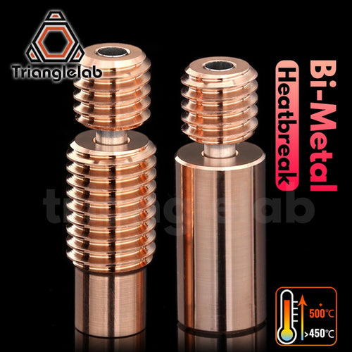 Trianglelab Bi-Metal Heatbreak Bimetal Heat Break For E3D V6 HOTEND Heater Block For Prusa i3 MK3 Break 1.75MM Filament Smooth
