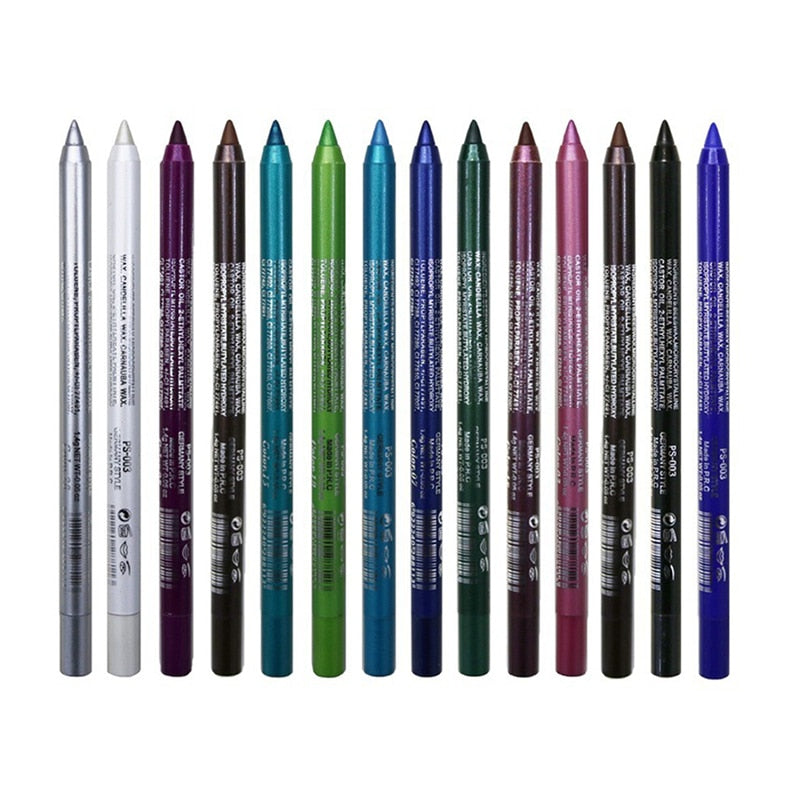 14 Colors Eyeliner Eyeshadow Pen Long-lasting  Not Blooming Eye Liner Makeup Pen Smooth Eyeliner Pencil Makeup Cosmetics TSLM2
