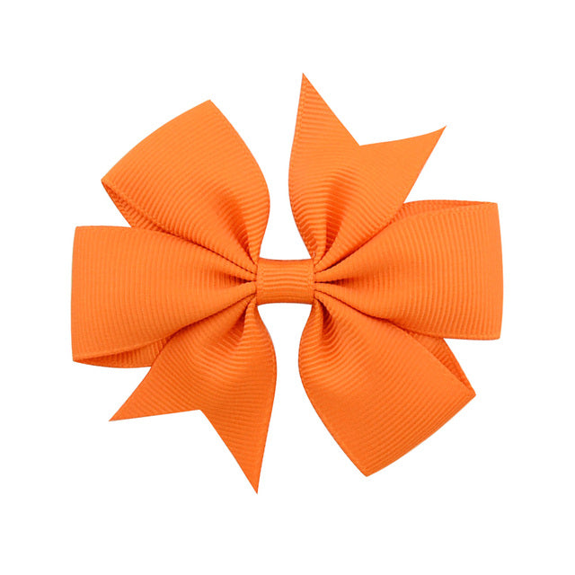 1 pcs Colors Solid Grosgrain Ribbon Bows Clips Hairpin Girl&