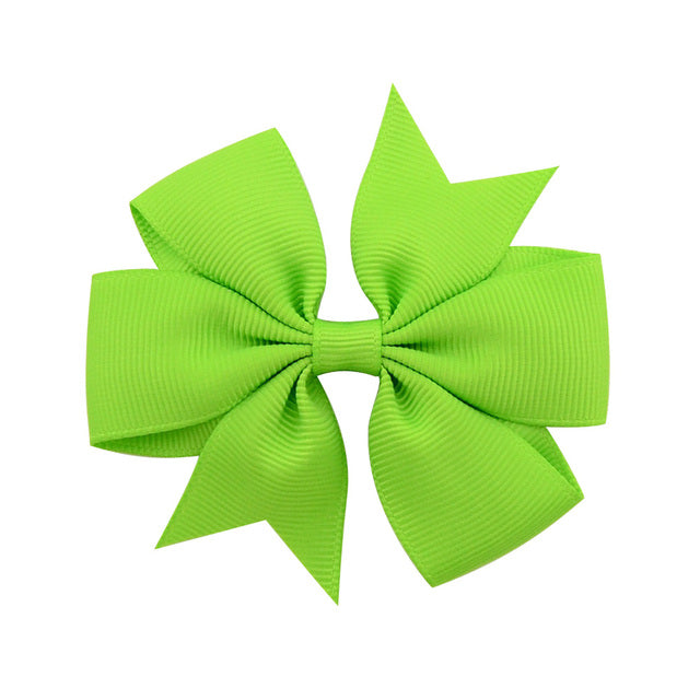 1 pcs Colors Solid Grosgrain Ribbon Bows Clips Hairpin Girl&