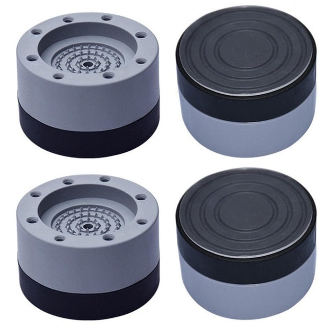 4pcs Round Washing Machine Universal Shockproof Foot Pad Rubber Mat Air Conditioner Refrigerator Base Fixed Non-slip Foot Pad