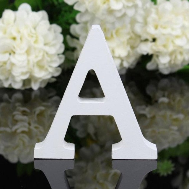 1pc Diy Freistehende Holz Holzbuchstaben Weißes Alphabet Hochzeit Geburtstagsfeier Hauptdekorationen Personalisiertes Namensdesign QQLIFE