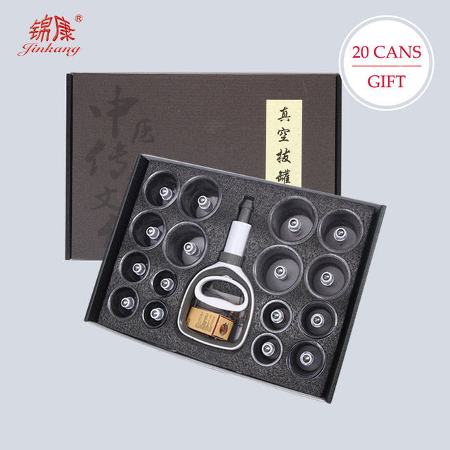 24 Cans Vacuum Cupping Massage Set  Chinese Medicine Physiotherapy Healthy Care Anti-Cellulite Suction Cups For Body Massager