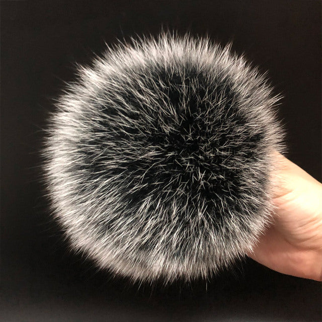 100% natural fox fur pompom raccoon fur pom  pom for hat beanies DIY Fur Pompon For Caps Bags Scarf Accessories