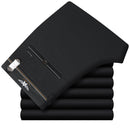 ICPANS Stretch Formal DressTrousers For Men Summer Straight Classic Men's Total Freedom Relaxed Classic Fit Flat Front Pant