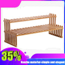 Office Desktop Storage Rack Bamboo Flower Display Stand Plant Shelves Decorative Storage Shelf for Study