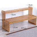 Office Desktop Storage Rack Bamboo Flower Display Stand Plant Shelves Decorative Storage Shelf for Study