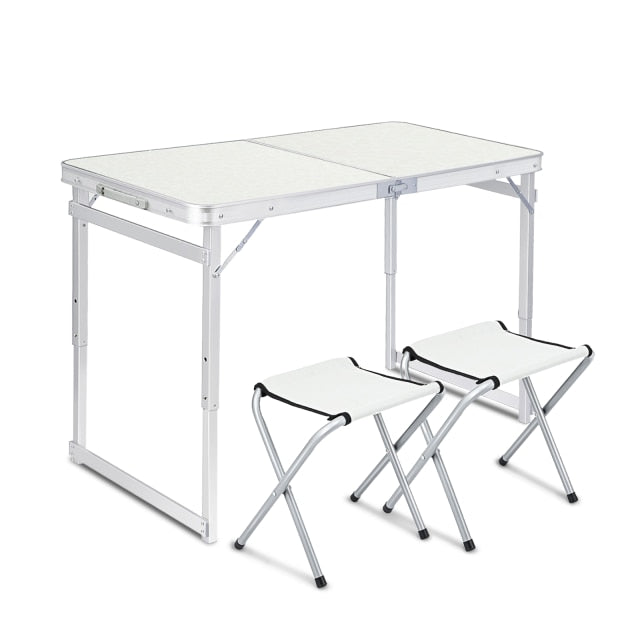 Outdoor Folding Table Chair Camping Aluminium Alloy Picnic Waterproof Durable Folding Table Desk For 85.5x67x72.5CM