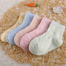 5 Pairs/Lot Children Cotton Socks Boy Girl Baby Infant Ultrathin Fashion Breathable Solid Mesh Socks For Summer 1-12T Teens Kids