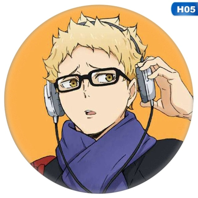 Haikyu!! Cosplay Abzeichen Hinata Shoyo Brosche Pins Anime Volleyball Boy Button Badge Collection Geschenk für Rucksäcke Kleidung Decor