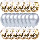 20pcs Gold Confetti Balloons Set Metallic Chrome ballon Birthday Party Wedding Decoration Anniversary Globos Baby Shower Balloon