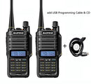 2 uds alta calidad 10W 25km Baofeng UV-9R plus ham radio cb radio comunicador impermeable walkie talkie baofeng uv 9r plus рация