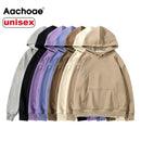 Aachoae Women Couple Hoodies Sweatshirt Fleece 100% Cotton Tracksuit Sports Sweatshirt 2020 Winter Japanese Casual Loose Jumper