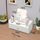 Kids Dressing Table Dresser Drawers with Lovely Cats Mirror Rotate Makeup Organizer Nail Polish Brush Jewelry Storage Box