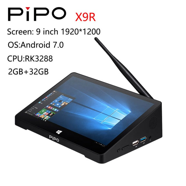 PIPO X9S / X9R Mini PC Z8350/RK3399/RK3288 9 inch 1920*1200 Win10/Android 7.0/ Linux Tablet PC 4G 64G/2G 32G BT RJ45