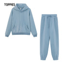 Toppies, chándales para mujer, pantalones deportivos, traje, sudaderas con capucha informales, sudadera de lana, chaqueta femenina, pantalones de chándal, ropa Harajuku
