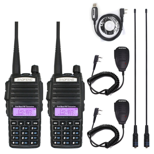 2PCS/Lot BaoFeng UV-82 Walkie Talkie 136-174MHz & 400-520MHz Two Way Radio UV82 FM Transceiver Ham Radio