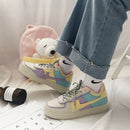 2021 Primavera Coreana xue sheng ban xie wang Red Little Daisy Zapatos deportivos Zapatos blancos Zapatos de mujer Zapatillas