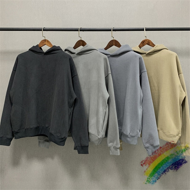 Übergroßer Kanye West Season 6 Hoodie Solide Herren Damen 1:1 Hohe Qualität Innen Velvet Tag Label Pullover Sweatshirts