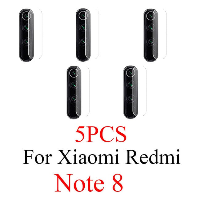 5 uds para Xiaomi Redmi Note 9 Pro 9S 10 Pro 9 9T 5G 9c NFC 8t 9a 8 Protector de lente de cámara vidrio templado pantalla trasera Redme 8a Glas