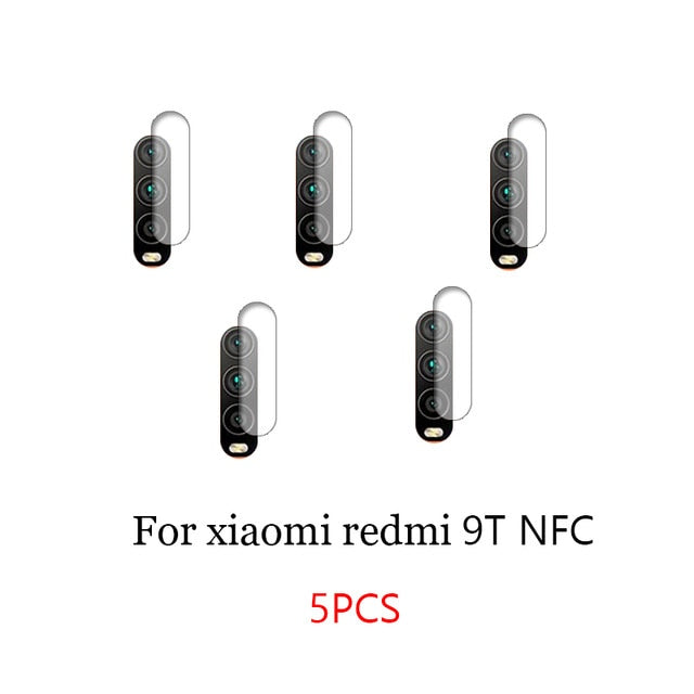 5 uds para Xiaomi Redmi Note 9 Pro 9S 10 Pro 9 9T 5G 9c NFC 8t 9a 8 Protector de lente de cámara vidrio templado pantalla trasera Redme 8a Glas
