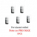 5Pcs for Xiaomi Redmi Note 9 Pro 9S 10 Pro 9 9T 5G 9c NFC 8t 9a 8 Camera Lens Protector Tempered Glass Back Screen Redme 8a Glas