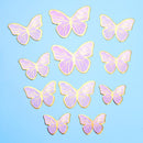 10pcs Happy Birthday Cake Toppers Cake Decoration Handmade Painted Butterfly Cake Topper For Wedding Birthday Party Baby Shower