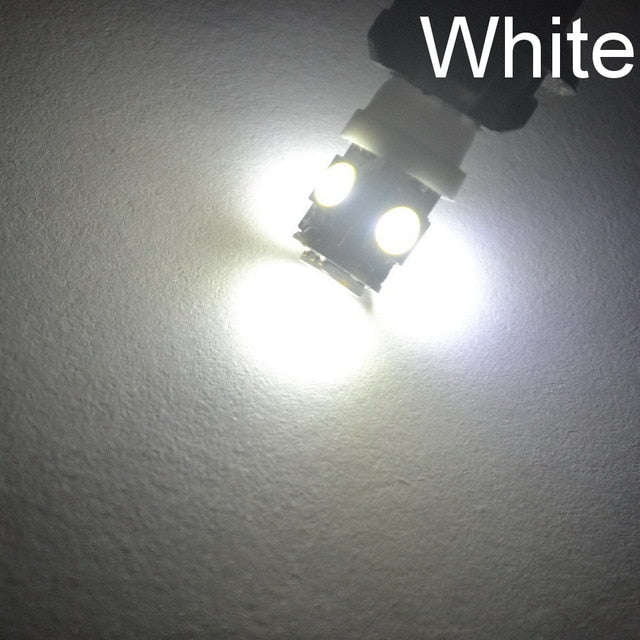 10Pcs T10 W5W 5050 5SMD Reading Dome Lamp Car LED 168 194 192 DC 12V License Plate Bulbs Marker Light Wedge Lights White blue