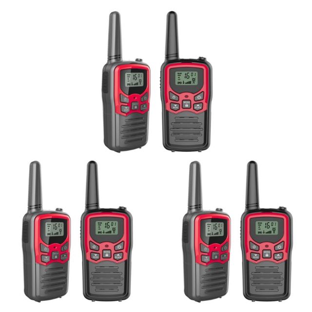 Walkie Talkies para adultos de largo alcance, paquete de 6 radios de 2 vías de hasta 5 millas de alcance en