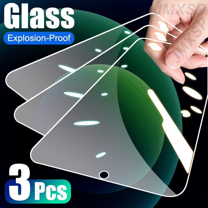 Vidrio templado para Xiaomi Mi Max 2 3 Mix 2 2S 3, vidrio protector para Mi A3, A2 Lite, A1, Poco X3, NFC, M3, F1, F2 Play, CC9E, 3 uds.
