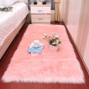 Plush Soft Sheepskin Bedroom Carpet Imitation Wool Pad Long Hair Bedside Mat Sofa Cushion White Rugs Red Living Room Fur Carpet