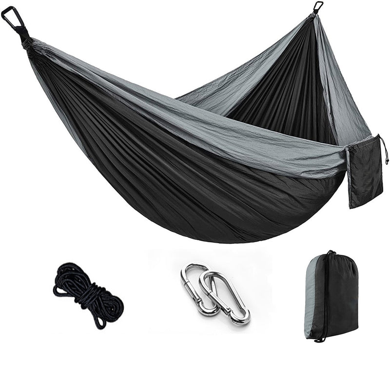 Portable Camping Hammock,Double Hanging Bed,Lightweight Nylon Parachute Hammock, Outdoor Survival Travel Leisure Sleeping