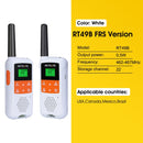 Retevis RT649B RT49B Walkie Talkie 2 uds PMR446 Walkie-talkies radio portátil de dos vías para caza Micro USB carga VOX Radio