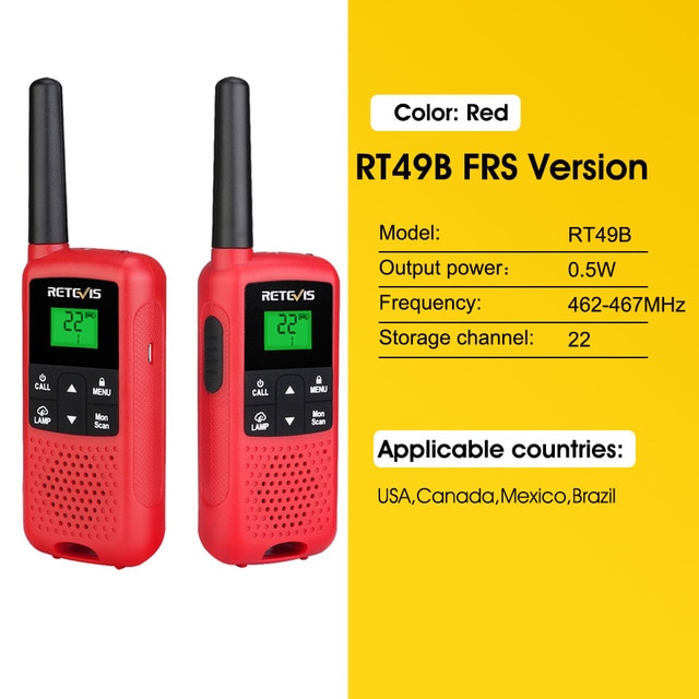 Retevis RT649B RT49B Walkie Talkie 2pcs PMR446 Walkie-talkies Portable Two-way radio For Hunting Micro USB Charging VOX Radio