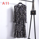 2021 Winter Dress Women Long Sleeve Vintage Dress Chiffon Shirt Vestidos For Ladies Casual Floral Midi Autumn Dresses Polka Dot