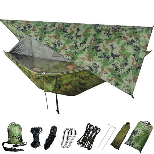 Camping Hammock Tent Outdoor Backpacking Mosquito-Net Travel Lightweight