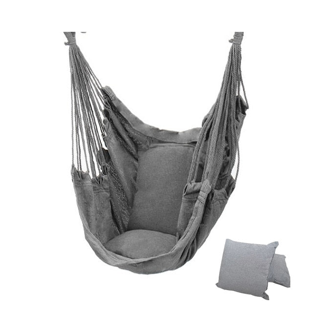 Hamaca silla de playa portátil cuerda colgante silla columpio asiento para adultos niños jardín hamaca con soporte interior exterior