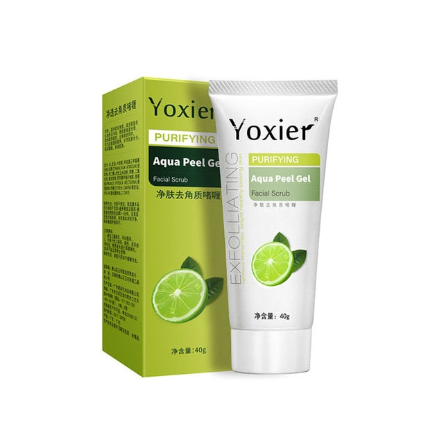 Yoxier Exfoliating Face Scrub Peeling Gel Moisturizing Whitening Lemon Vitamin C Remove Akne Entgiftet und reinigt die gesamte Haut
