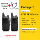 RETEVIS RT622 Mini Walkie Talkie PMR 446 PTT Walkie-talkies portátiles 2 uds Radio bidireccional Radio portátil para Hunting Hotel RT22