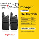 RETEVIS RT622 Mini Walkie Talkie PMR 446 PTT Walkie-talkies portátiles 2 uds Radio bidireccional Radio portátil para Hunting Hotel RT22