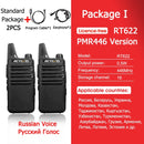 RETEVIS RT622 Mini Walkie Talkie PMR 446 PTT Walkie-talkies portátiles 2 uds Radio bidireccional Radio portátil para Hunting Hotel RT22
