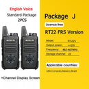 RETEVIS RT622 Mini Walkie Talkie PMR 446 PTT Walkie-talkies portátiles 2 uds Radio bidireccional Radio portátil para Hunting Hotel RT22