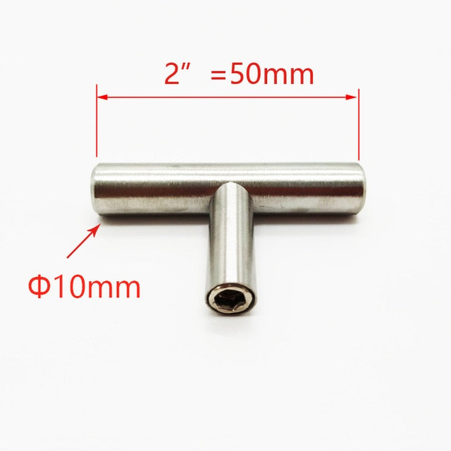 50mm-450mm Edelstahl Küchentür Schrank T Bar Griff Zugknopf Schrankknöpfe Möbelgriff Schrank Schubladengriff