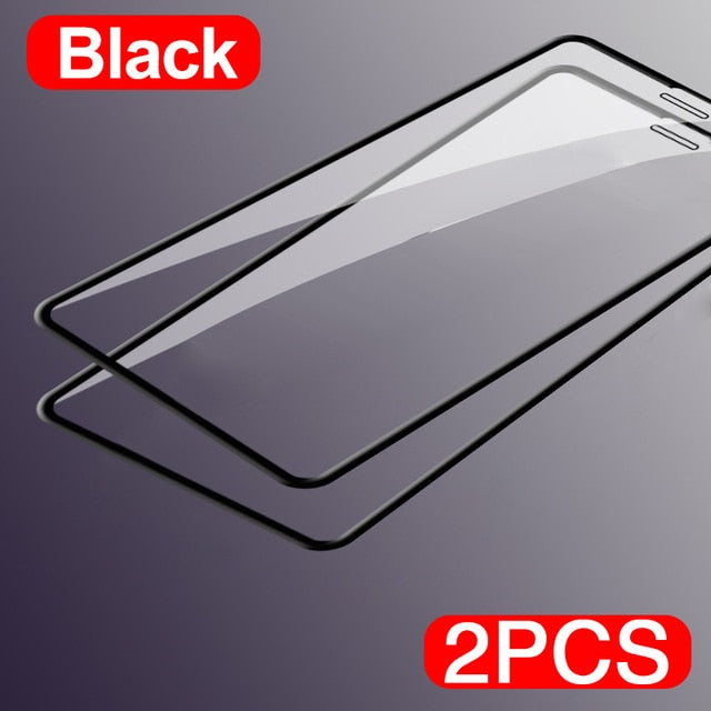 50000D 2PCS Full Cover Screen Protector For iphone 12 11 Pro X XR XS MAX Tempered Glass On iphone 6s 7 8 Plus 12 Mini Glass Film