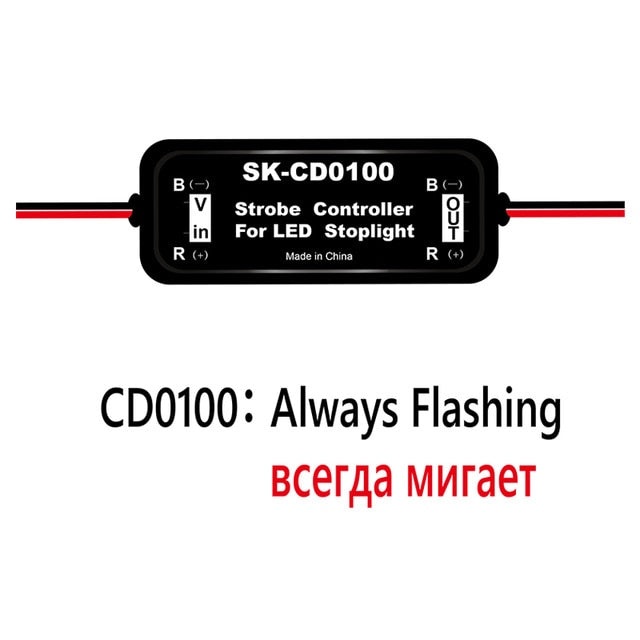 Controlador estroboscópico Universal, módulo intermitente de luz de freno, luz de freno trasera intermitente, accesorios de parada trasera de Flash LED de 9-30V