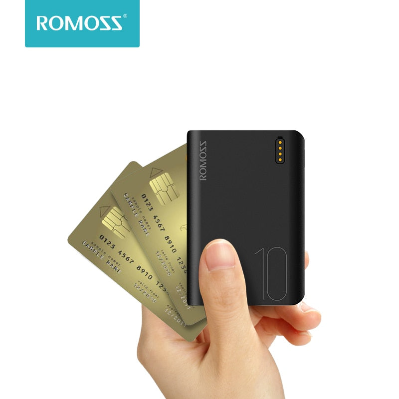 ROMOSS Sense4 Mini Power Bank 10000mAh Carga rápida Powerbank 10000mAh Cargador de batería externo portátil para iPhone para Xiaomi
