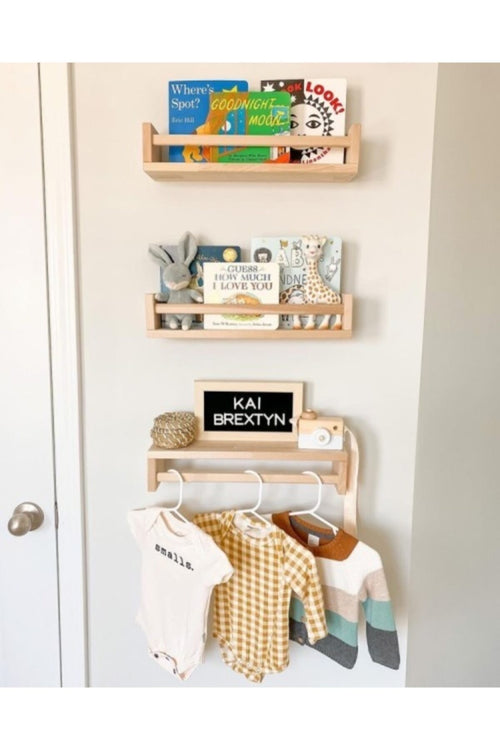 Kinder Bücherregal Bücherregal Montessori 50 cm 3 TEILE/SATZ Hochwertige Kinderzimmer Bibliothek Möbel Holz Unlackiert Natur Babyzimmer Wand Nordisch Massiv Wand Schlafzimmer Wohnzimmer Dekoration 2021 Trend