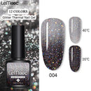 LEMOOC 8.0ml UV Gel Nail Polish Thermal Glitter Gel Polish Color-changing Gel Varnish Nail Art Gel varnish