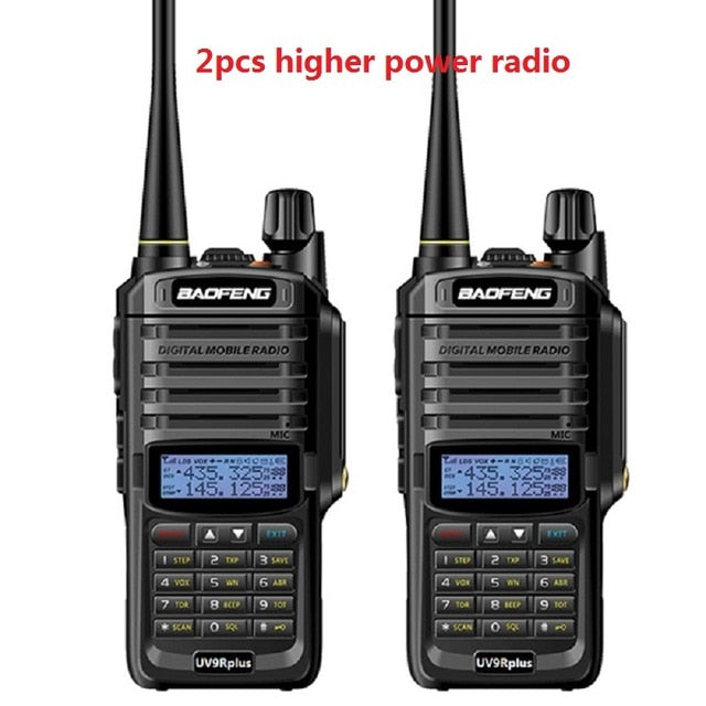 2pcs high quality 10W 25km Baofeng UV-9R plus  ham radio cb radio comunicador waterproof walkie talkie baofeng uv 9r plus рация
