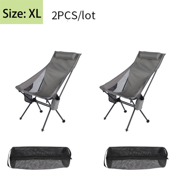 2 unids/lote, silla portátil para acampar, silla plegable ultraligera de viaje, alta carga, playa al aire libre, senderismo, Picnic, barbacoa, asiento, herramientas de pesca